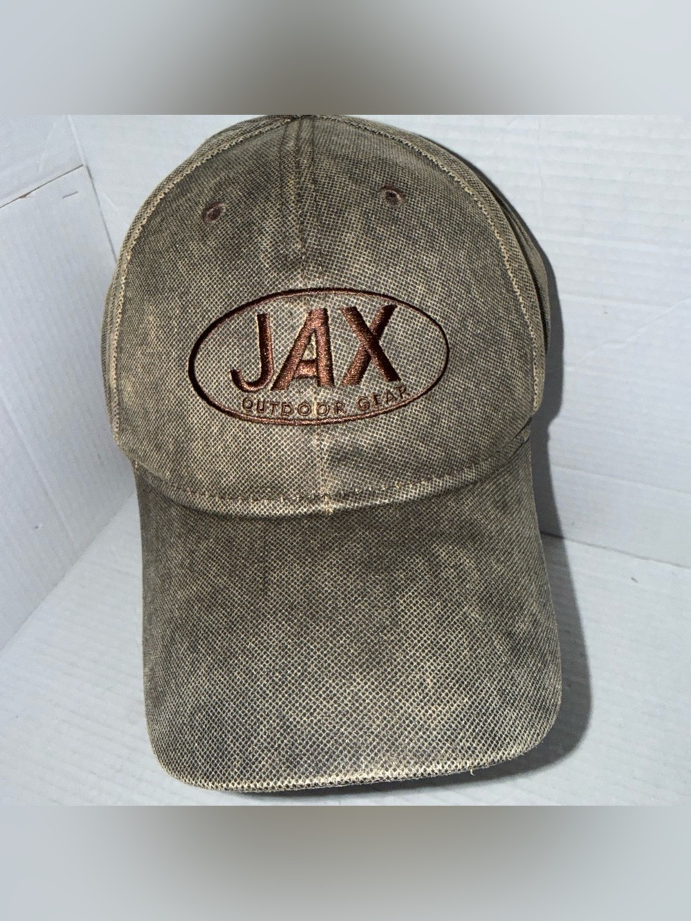 Jax Dri Duck brown & tan cotton, polyester & PU cap #outdoor